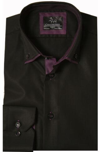 Svart Skjorta Purpleneck Chadburry